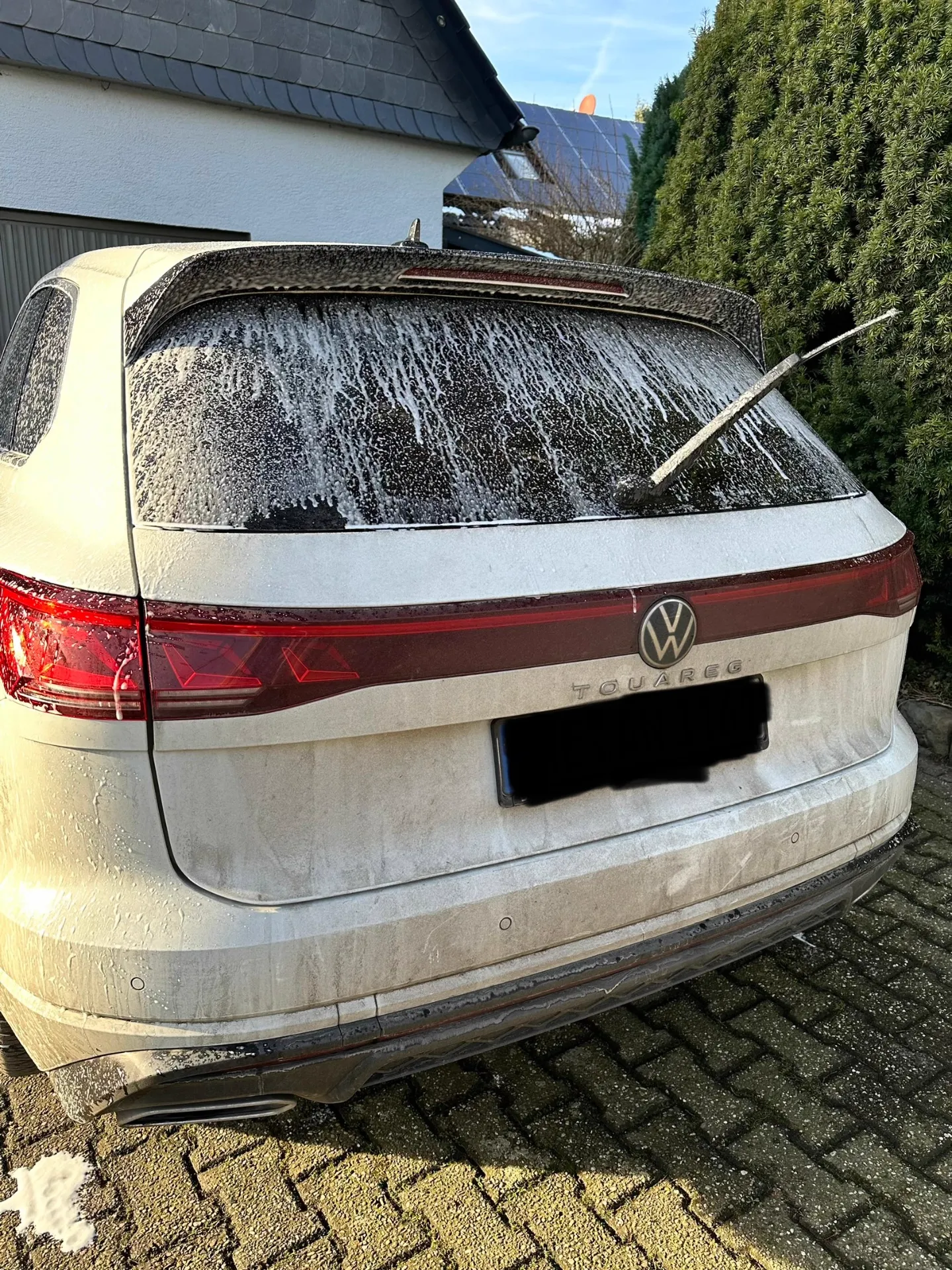 Außenwäsche Fahrzeug Vorher Haan